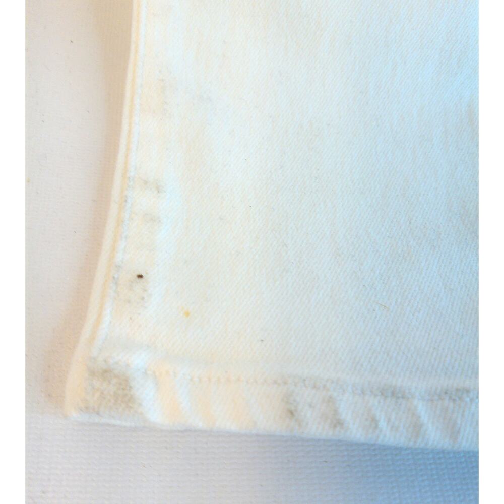 Vtg 90s Levi's 521 White Jeans Orange Tab High Rise Tight Fit Slim Leg 7 READ - Picture 15 of 16